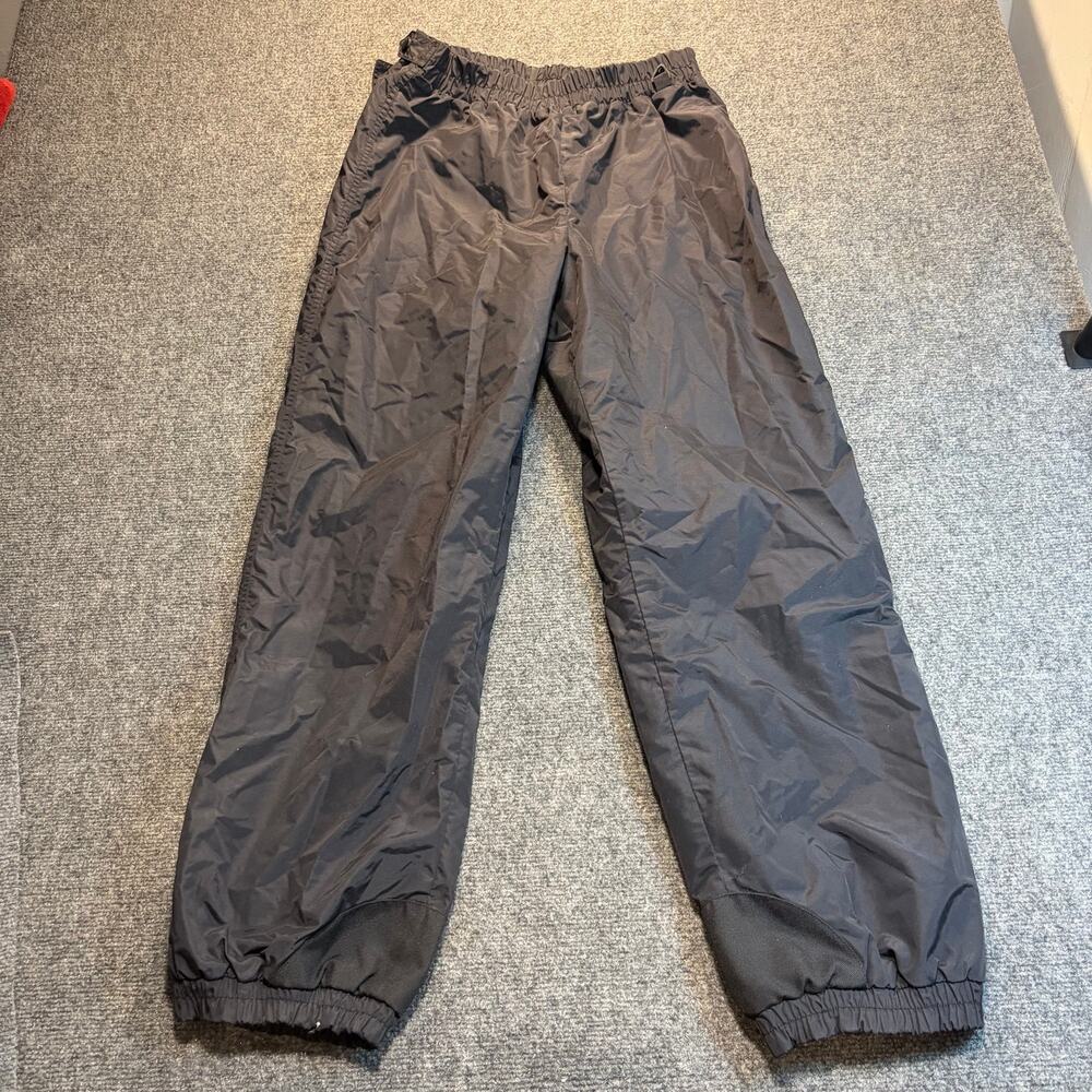 Columbia Mens Black Nylon Uninsulated Track Wind Pants Size Medium Vintage
